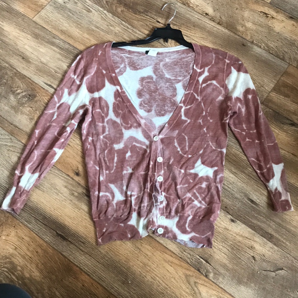 Floral J. Crew Cardigan